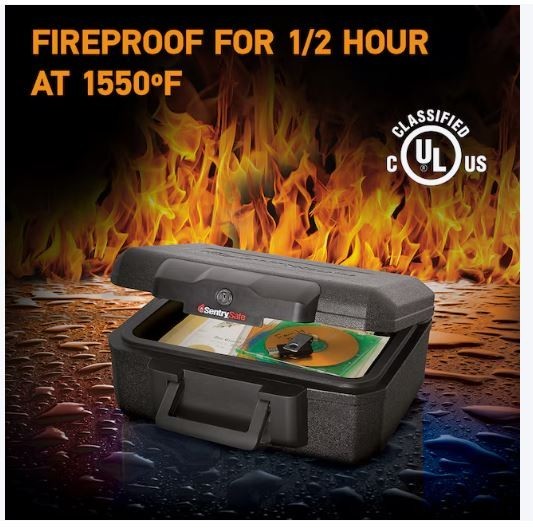 SentrySafe 0.18-cu ft Fireproof Chest safe with Keyed Lock