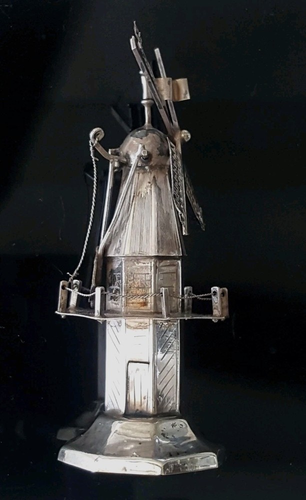 Antique Dutch silver Miniature Windmill