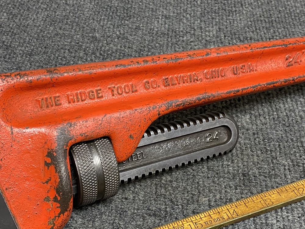 Ridgid Tools 24” Pipe Wrench With Partial Label