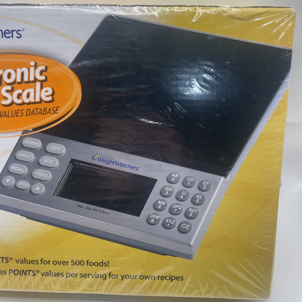 Weight Watchers Electronic Food Scale w/Points Values Database LARGE DISPLAY