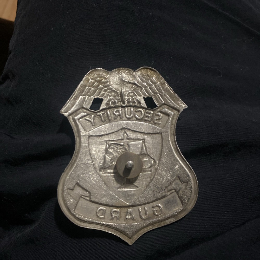 Vintage security guard badge