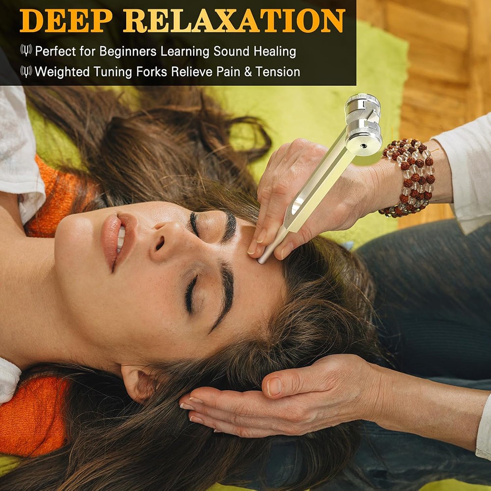 Aluminum Tuning Fork 128hz & Reflex Hammer for Healing Chakra Set Sound Therapy