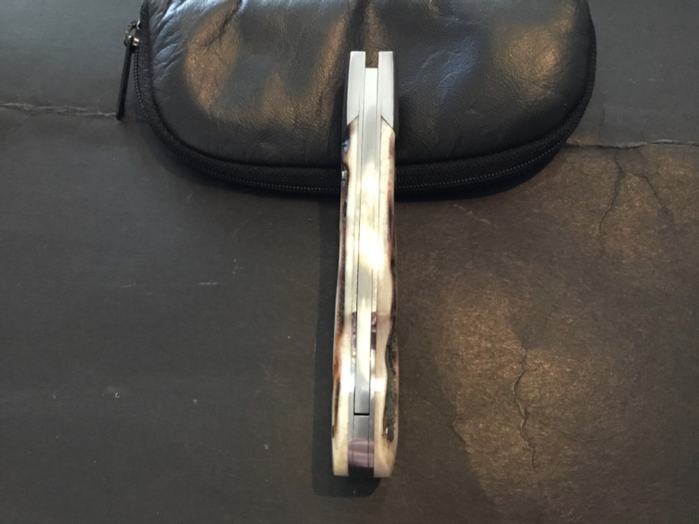 Custom Tommy Lee Premium Stag Lockback, Folder Folding Knife