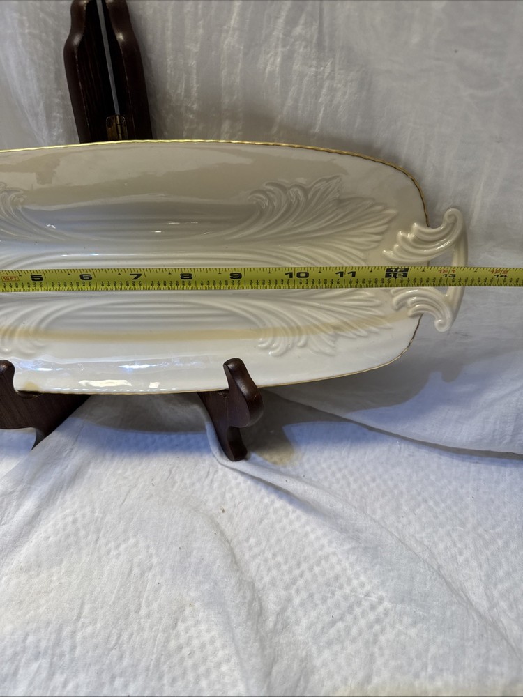 Lenox 13.5" Handled Celery Tray Gold Rim