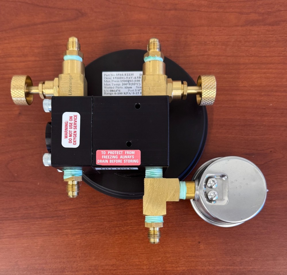 New Mr Bac Flo Backflow Prevention 2 Valve Test Gauge