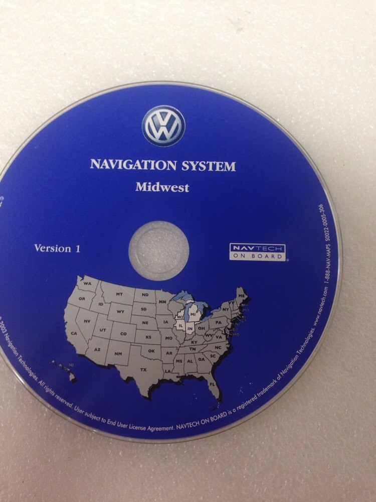 OEM VW VOLKSWAGEN NAVIGATION SYSTEM 2003 VERSION 1 Disc Disk Midwest Oem