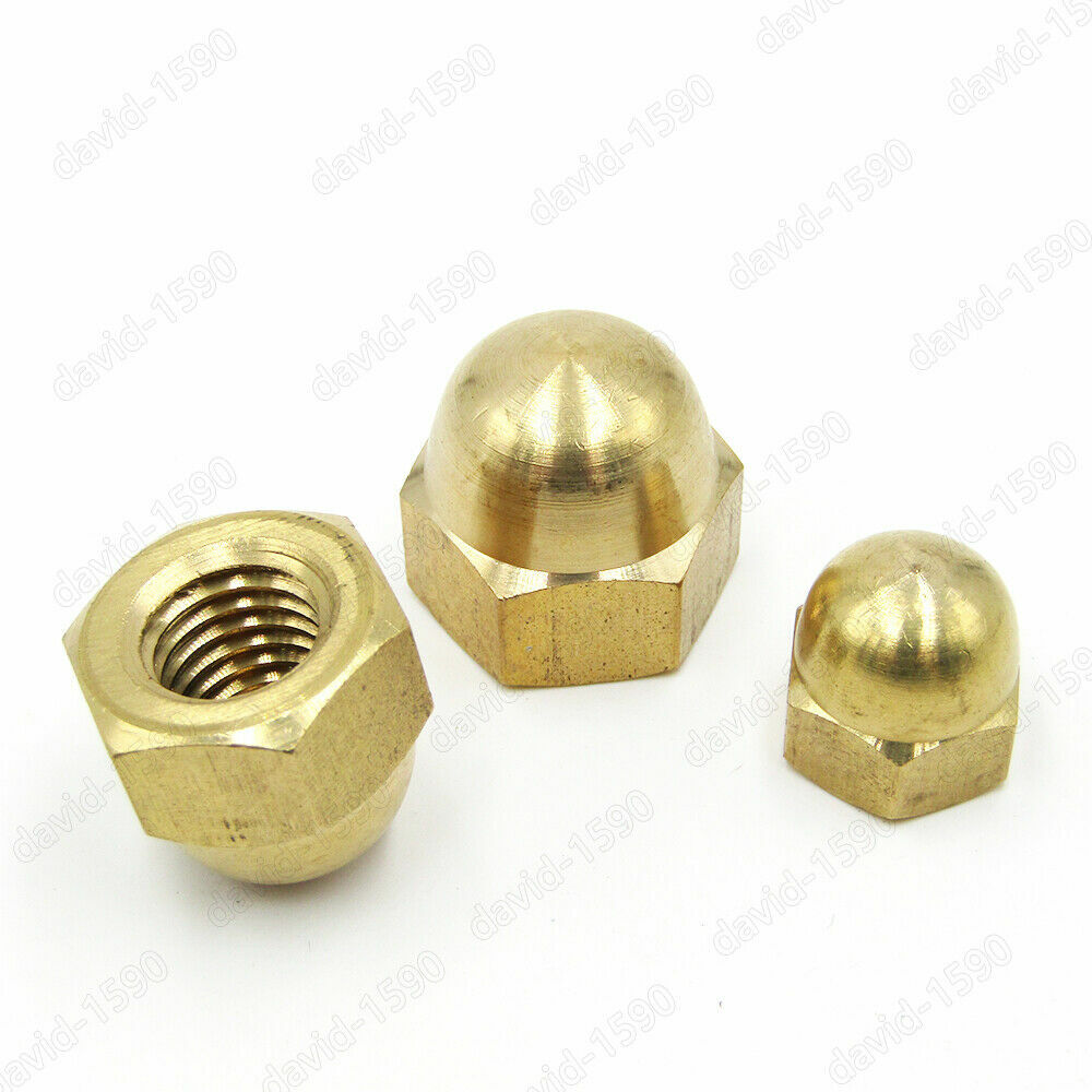Brass Solid Hex Cap Nuts Hex Acorn Nut M3 M4 M5 M6 M8 M10 M12 M14 M16 Select