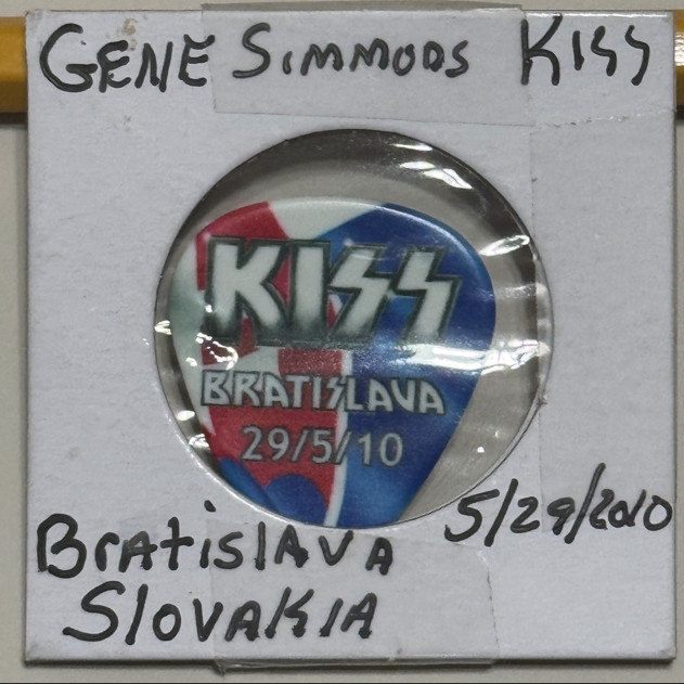 KISS Gene Simmons Signature Guitar Pick 29/5/2010 BRATISLAVA SLOVAKIA Plectrum