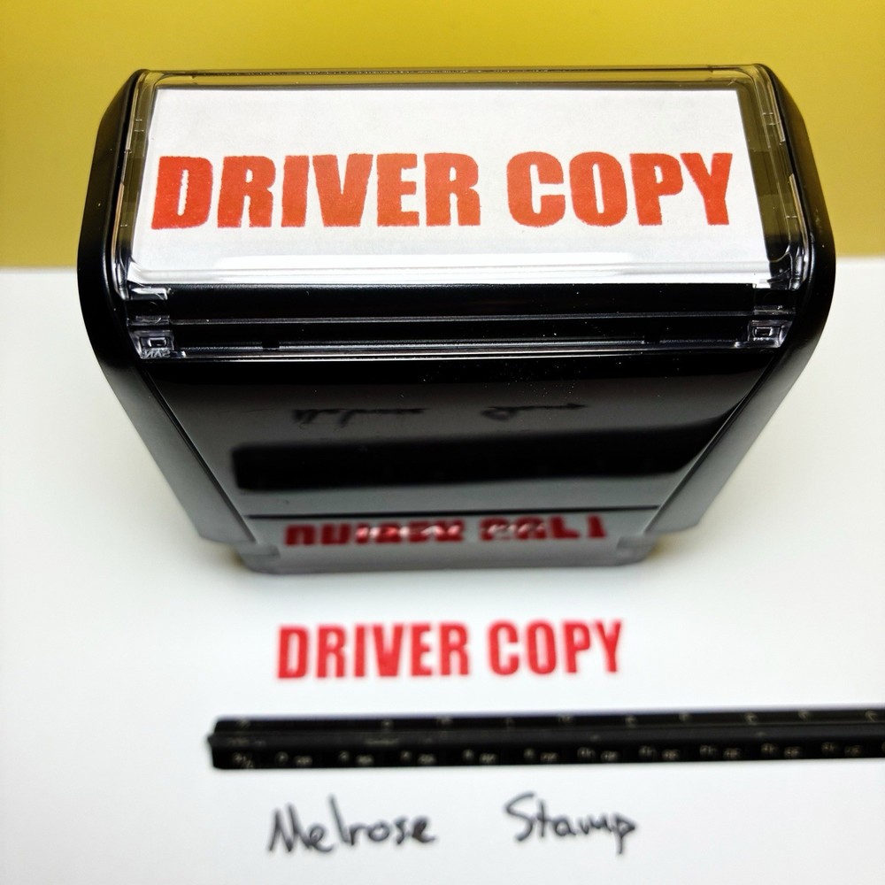 Driver Copy Rubber Stamp Red Ink Self Inking Ideal 4913