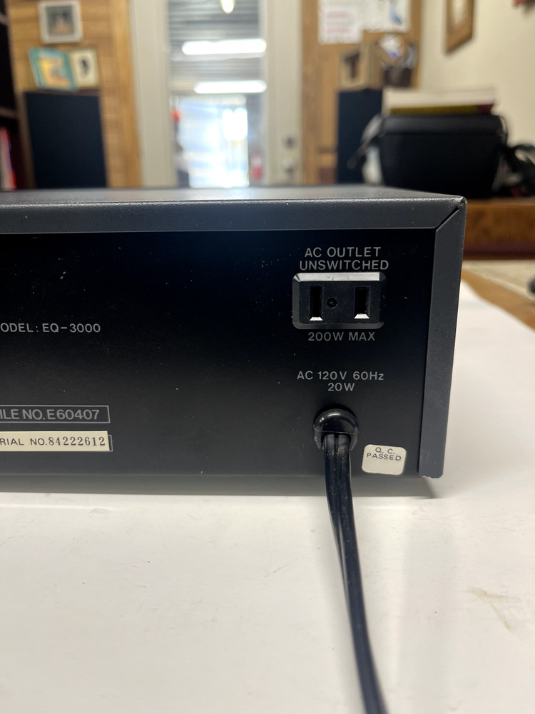 BSR EQ-3000 Stereo Frequency Graphic Equalizer Spectrum Analyzer - Black