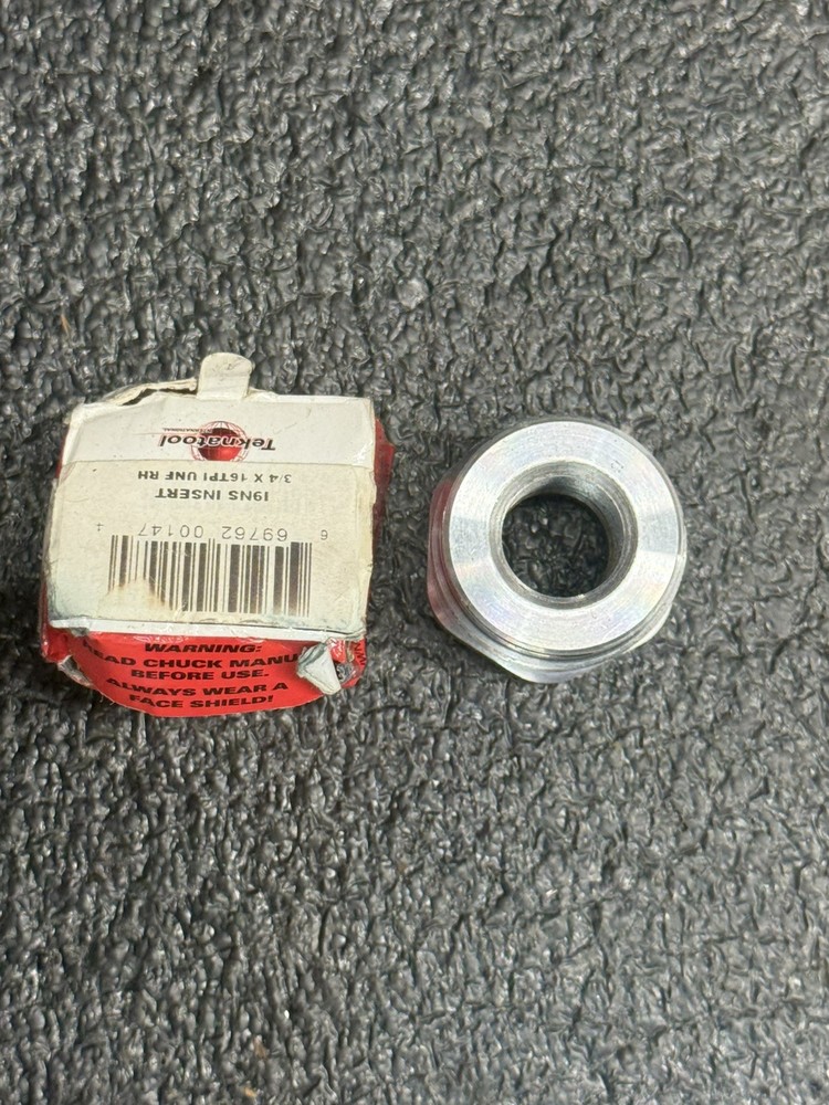 Teknatool I9NS 3/4-Inch 16 Thread Chuck Insert/Adaptor to fit Insert Type Chuck