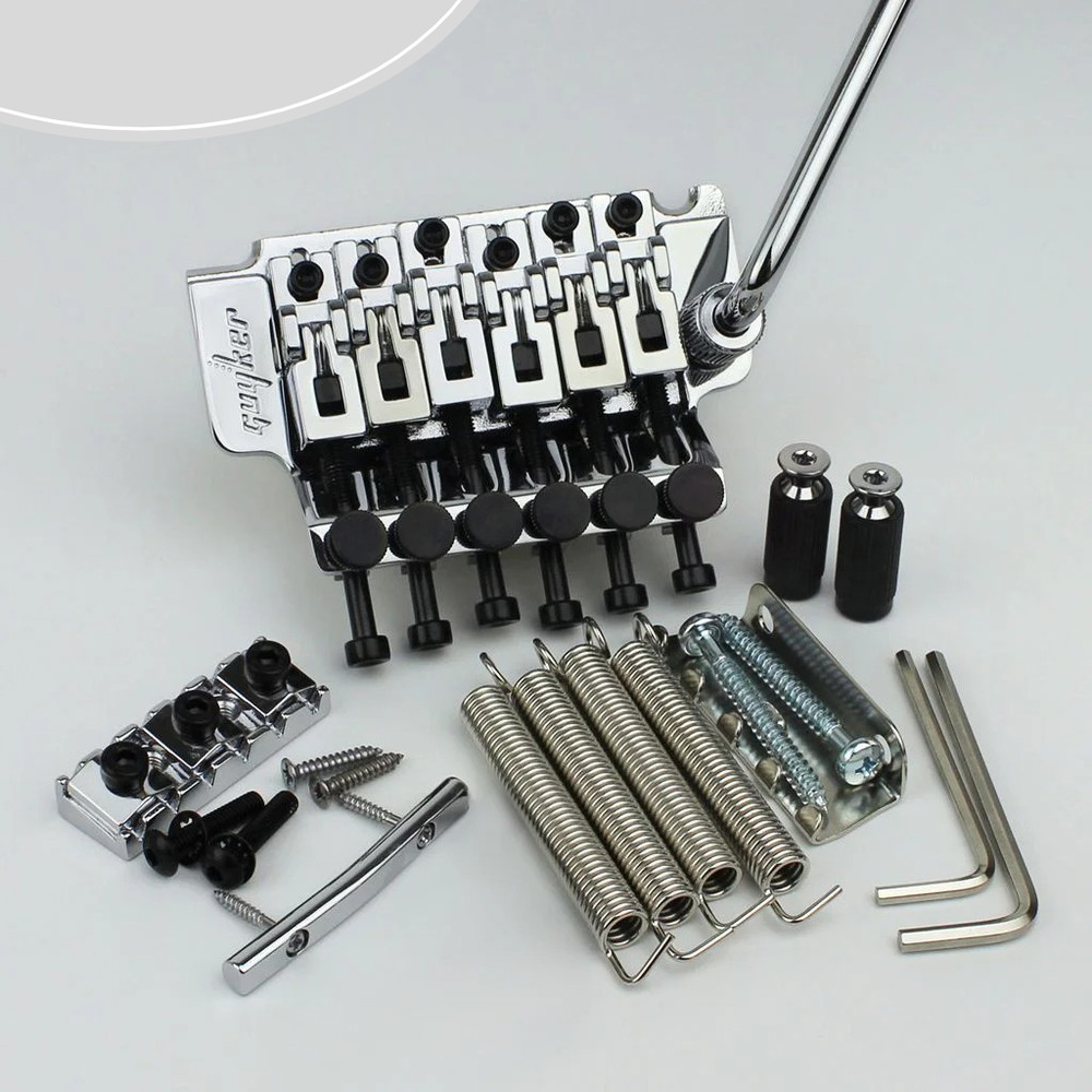 1Set GUYKER 6 String Tremolo Bridge Double Locking System Bridge Brass Base 34mm