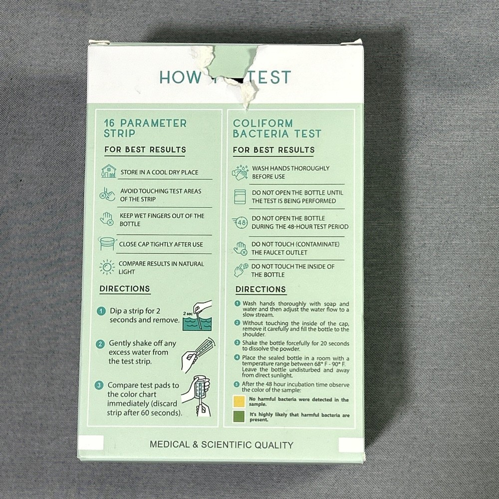 Varify 17 in 1 Complete Drinking Water Test Kit - 90+ Strips + 2 Bacteria Tests