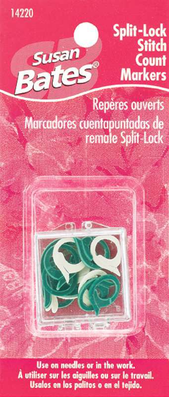 Split Lock Stitch Markers 2 Sizes 15/Pkg