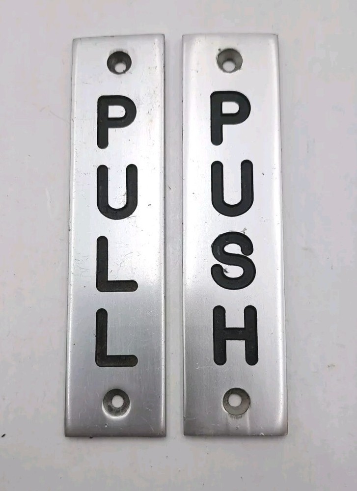 Small Antique Vintage Door Plates Push Pull Plates Door Hardware