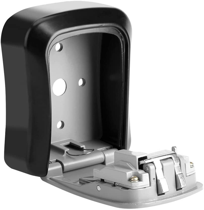 4 Digit Combination Key Lock Box Wall Mount Safe Security Storage Case Organizer