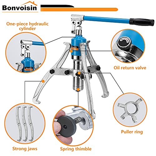 15T Hydraulic Gear Puller Set Wheel Bearing Puller Kit 2 or 3 Jaws Pulling