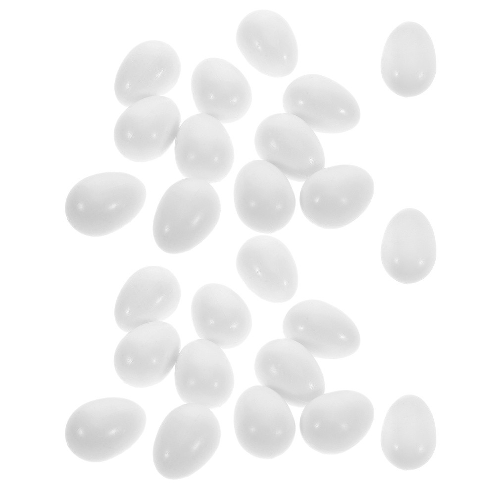 25 Pcs Simulation Pigeon Egg Artificial Props Decorative Nest Eggs