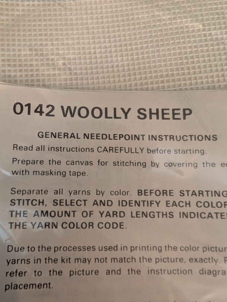The Creative Circle Needle Point Kit Woolly Sheep #0142