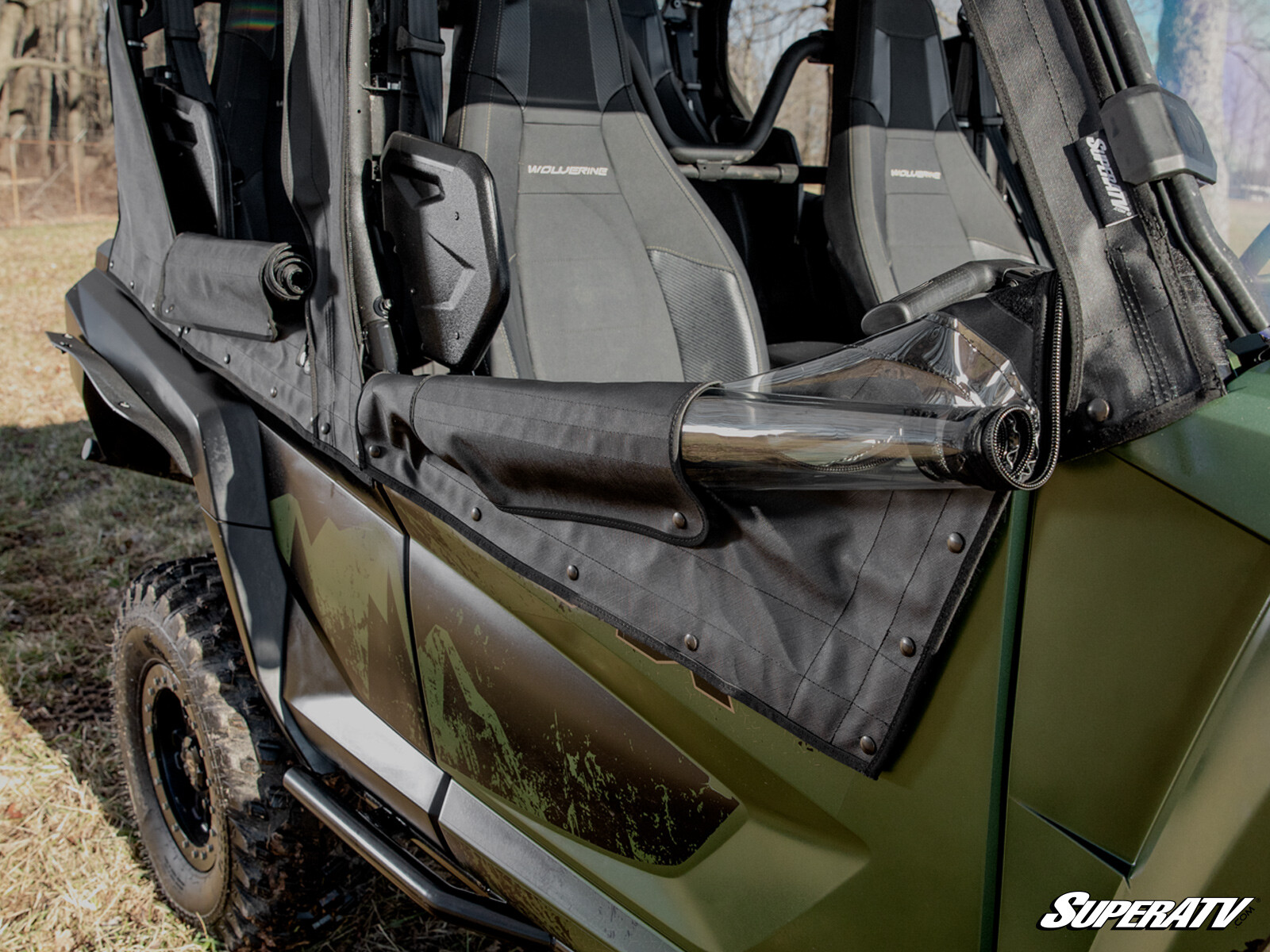 SuperATV Soft Cab Enclosure Doors for Yamaha Wolverine RMAX 4 (2021+)