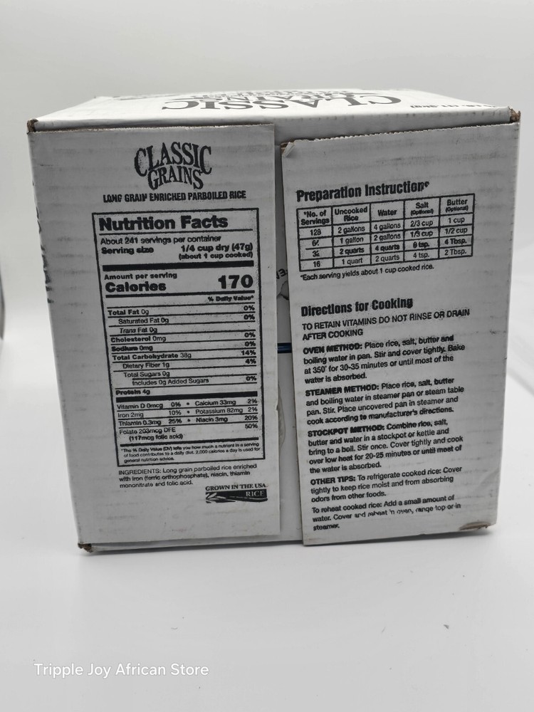 Classic Perboiled Rice 25lb