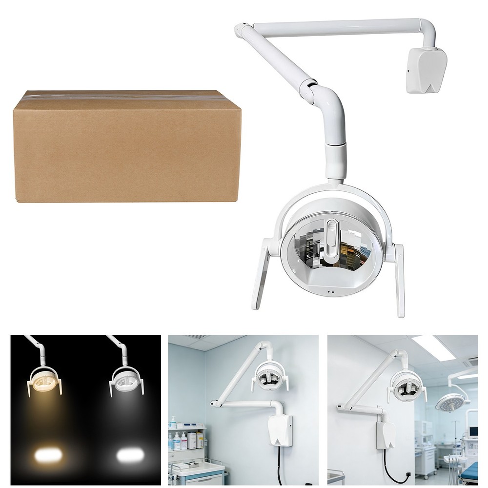 Wall Mounted Dental Shadowless Operating Sensor Light LED Oral Lamp With Bracket