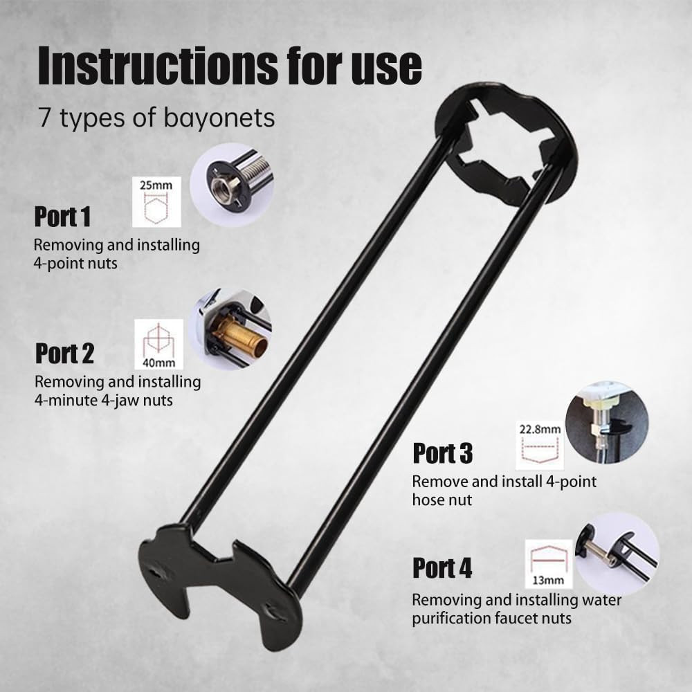 2 Pcs Multifunctional Sink Wrench Set for Tight Spaces