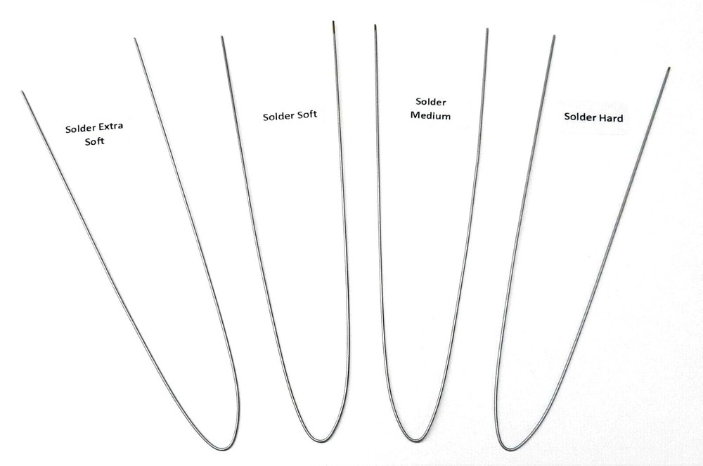 Assorted Silver Solder Wire Set with Extra Soft, Soft, Medium and Hard Grades