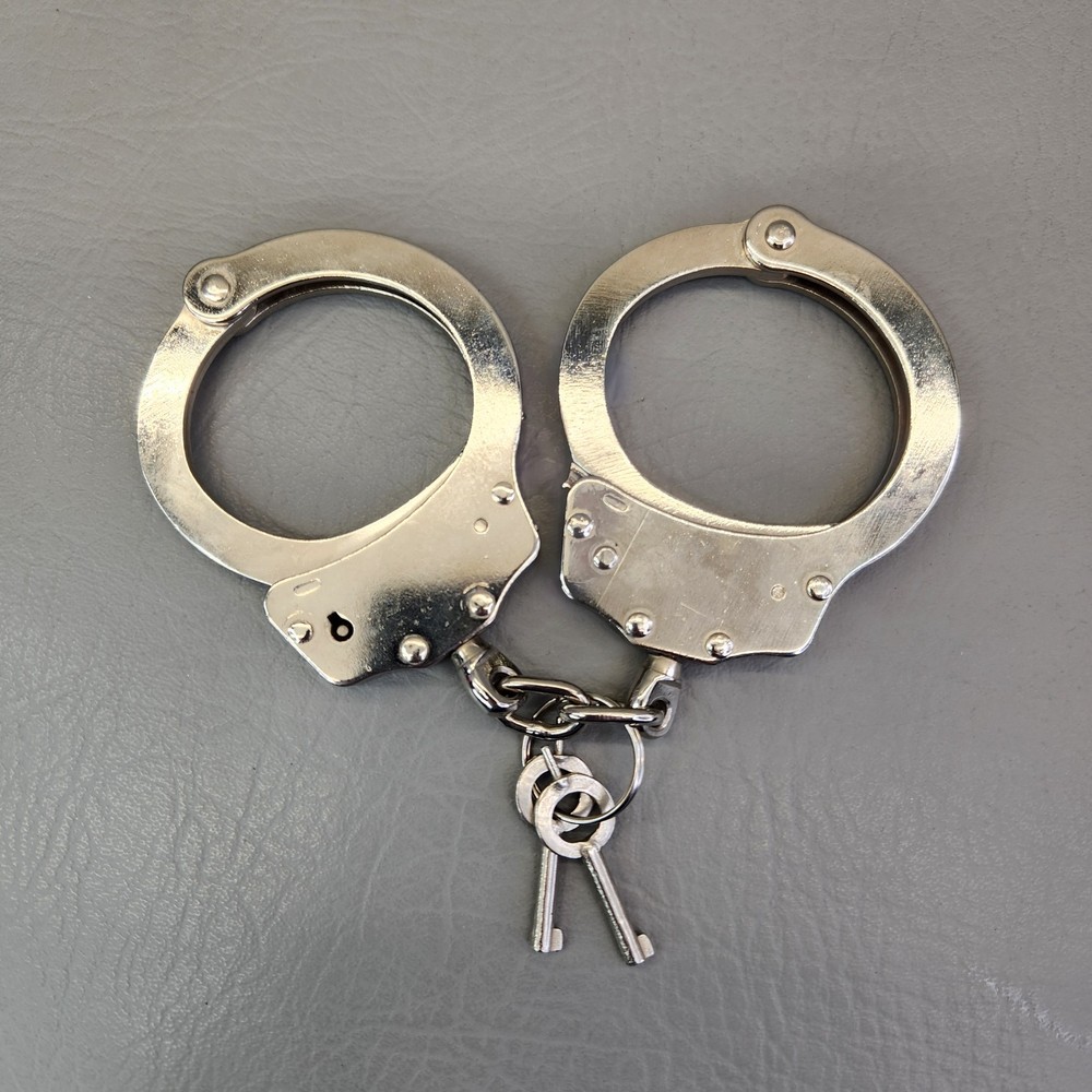 Security Handcuffs Double Lock Professional w/Keys & Pouch Holster