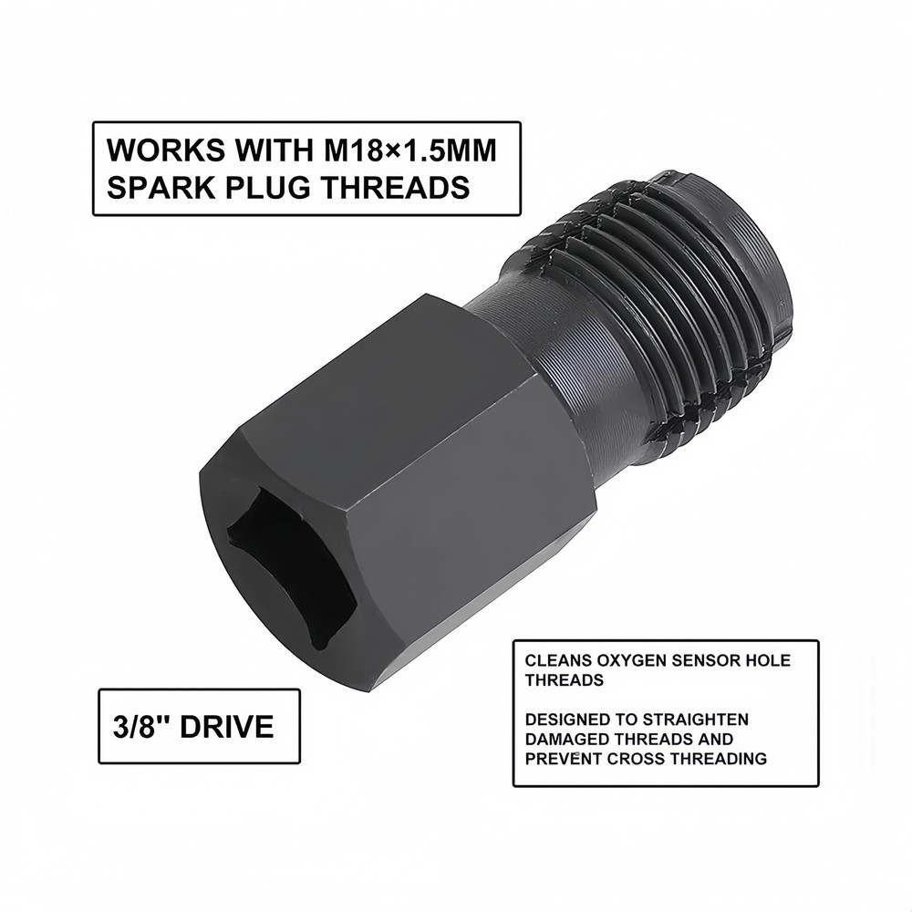 5Pcs Oxygen Sensor Socket Vacuum Wrench O2 M12 M18 Tool Renew Thread Chaser Set