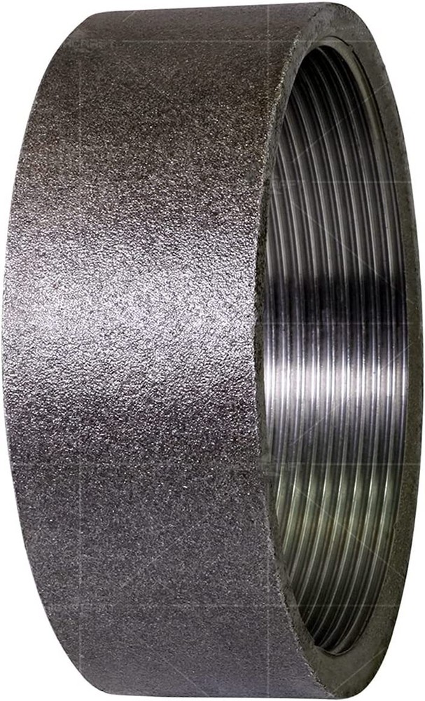 4" Black Merchant Steel Half Coupling with Female Connection