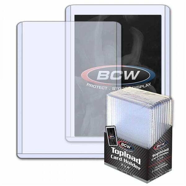 40 BCW 2.75mm 108pt Thick Memorabilia Trading Card Topload Holders protectors