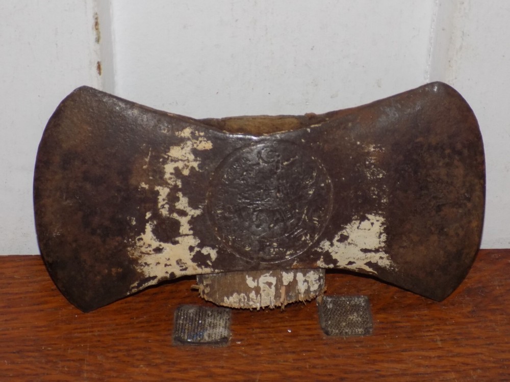 Vintage Cayuga Double Bit Axe Head Large Logo and sideways