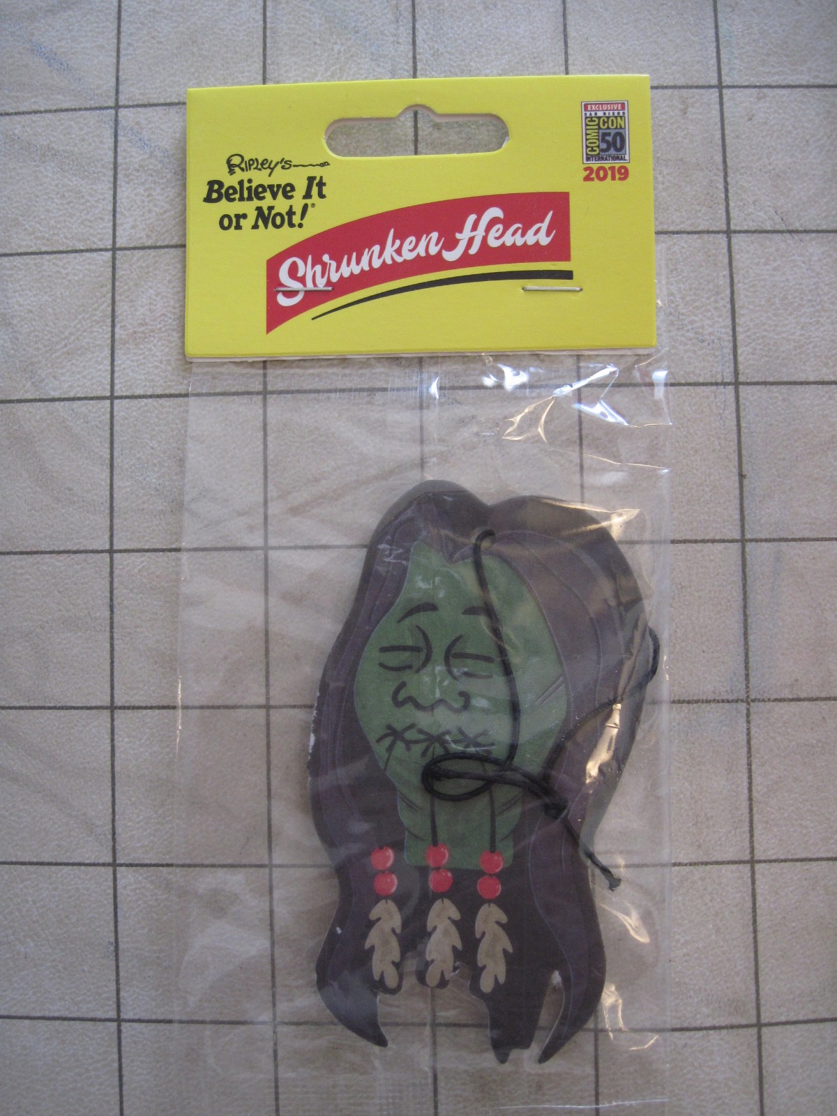 Ripley's Believe It or Not SHRUNKEN HEAD car air freshener SDCC 2019 exclusive