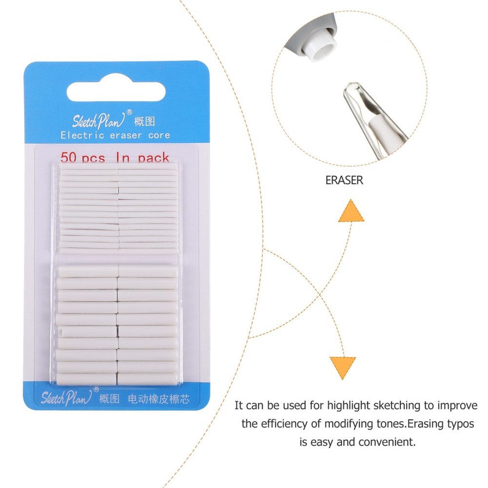 100 Pcs Eraser Refills Drafting Electric Automatic Pencil Replacement Core