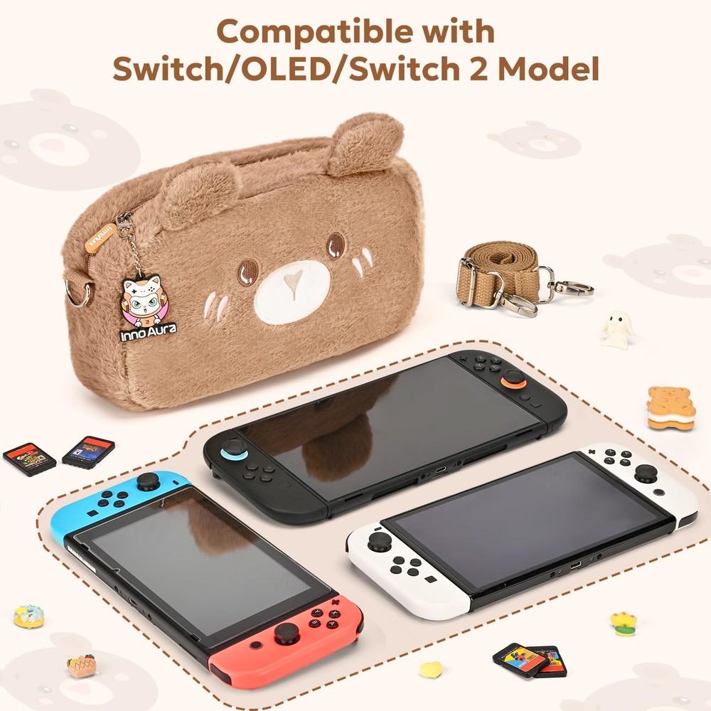 innoAura Switch 2 Case for Switch 2 Model 2025, Switch 2 Carrying Case, Detac...