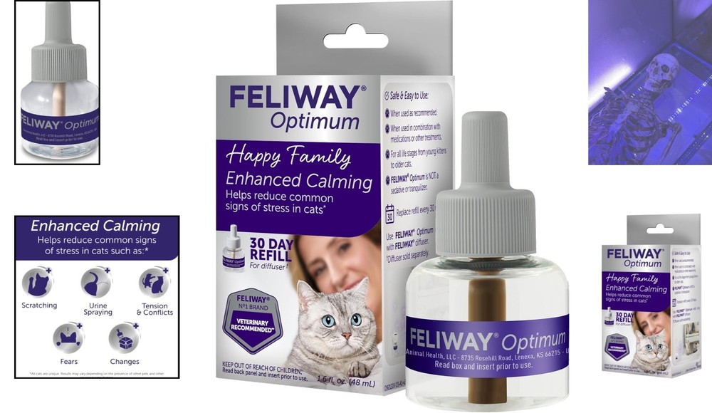 Optimum 30-Day Cat Calming Pheromone Diffuser Refill (48ml) - Stress Solution