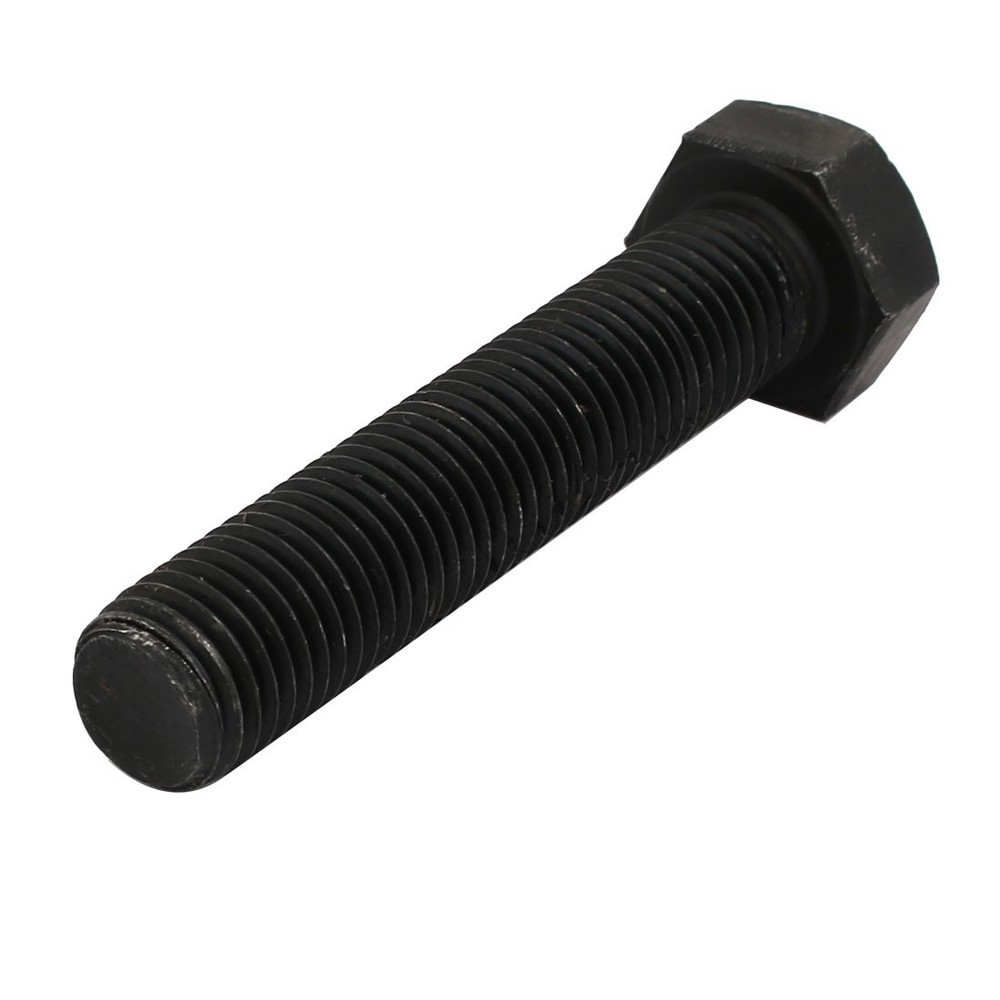 8.8 Grade M16x80mm Full Threaded Left Hand Thread Hex Head Bolt Black