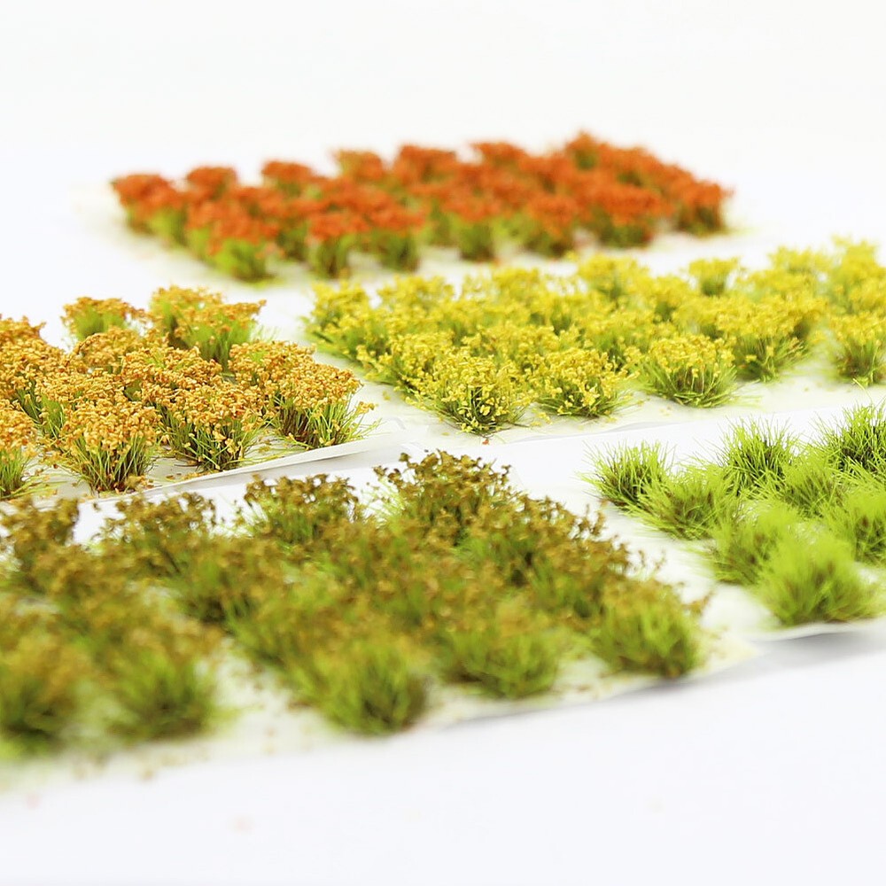 1 Pack Flower Grass Cluster Model Bases for Table Game Military Simulation Scene
