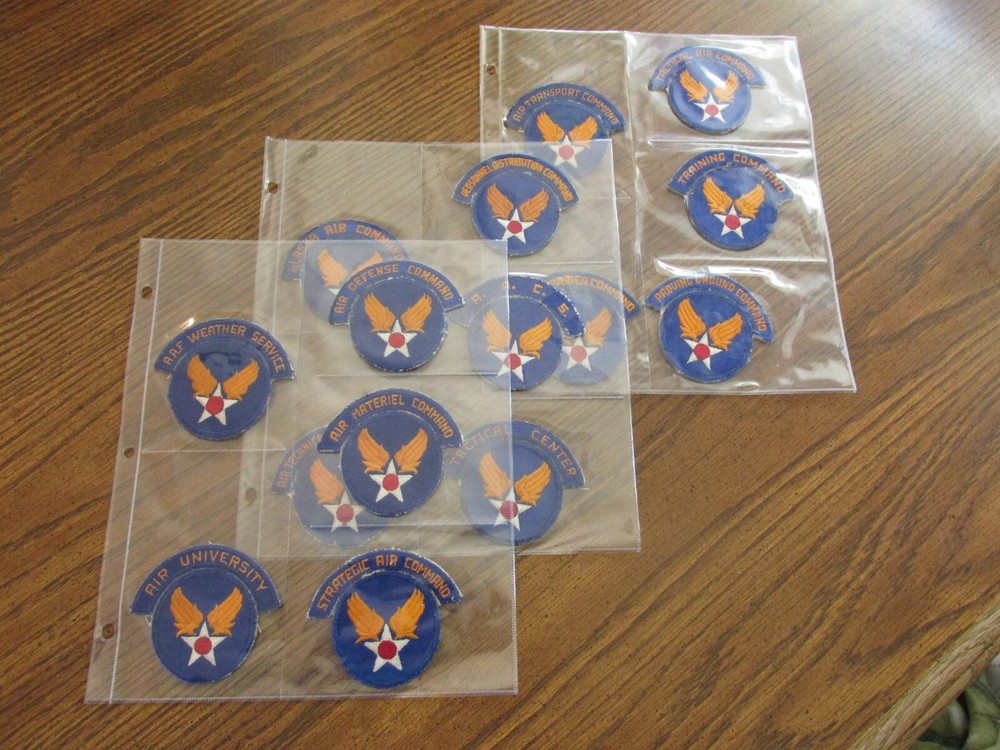 WW2 AAF 15 different Tab set Army Air Force patch lot collection