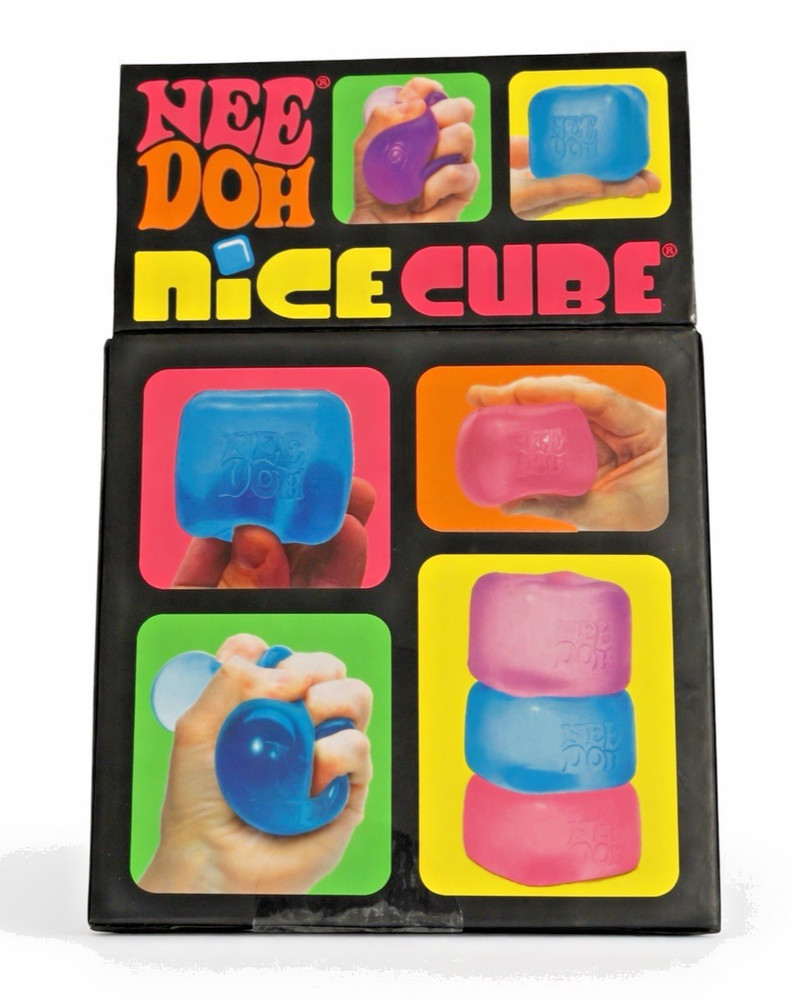 NeeDoh Nice Cube PINK Super Solid Squishy Sensory Stress Toy NEW