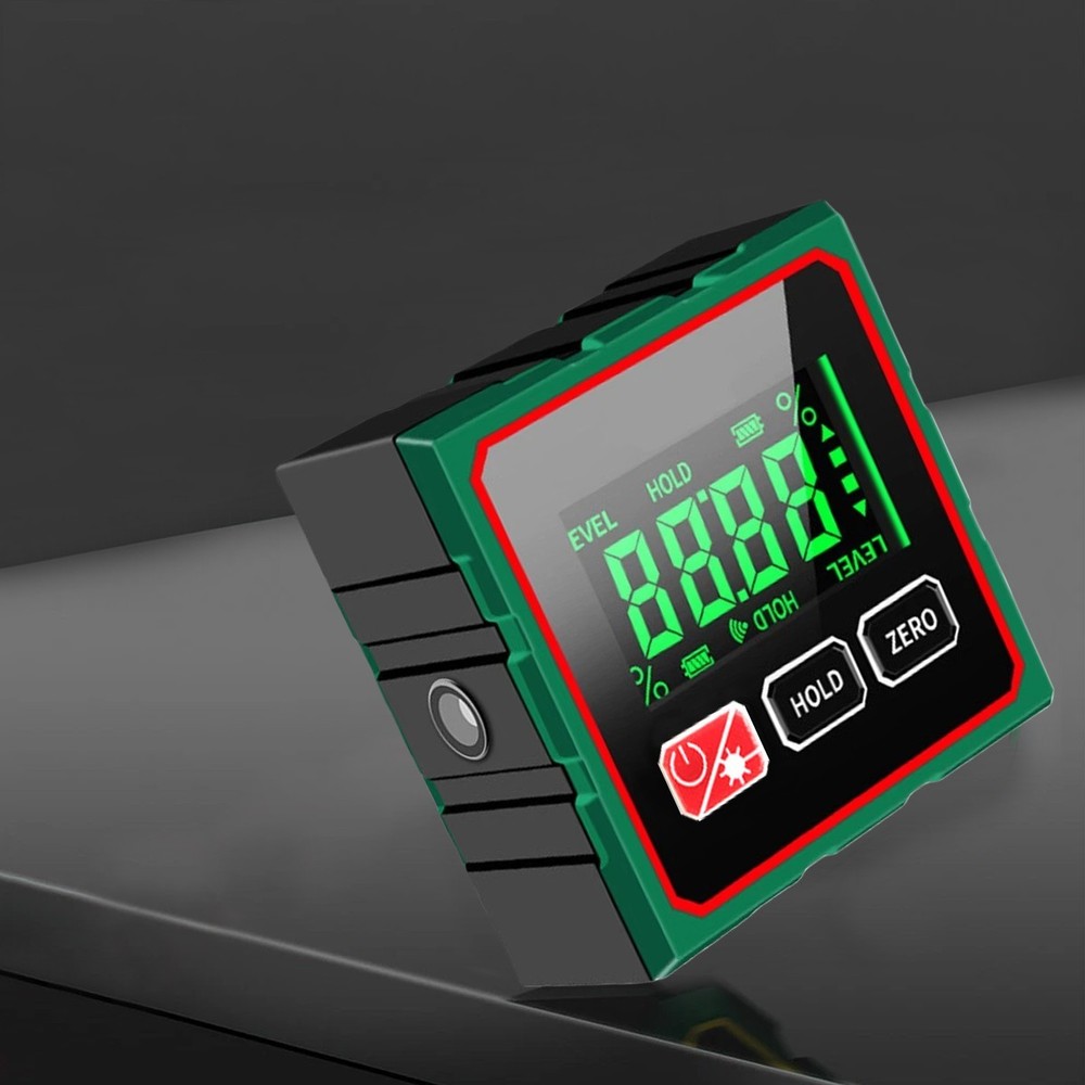 Digital Angle Finder W/ Laser Level Inclinometer Magnetic Angle Gauge Protractor