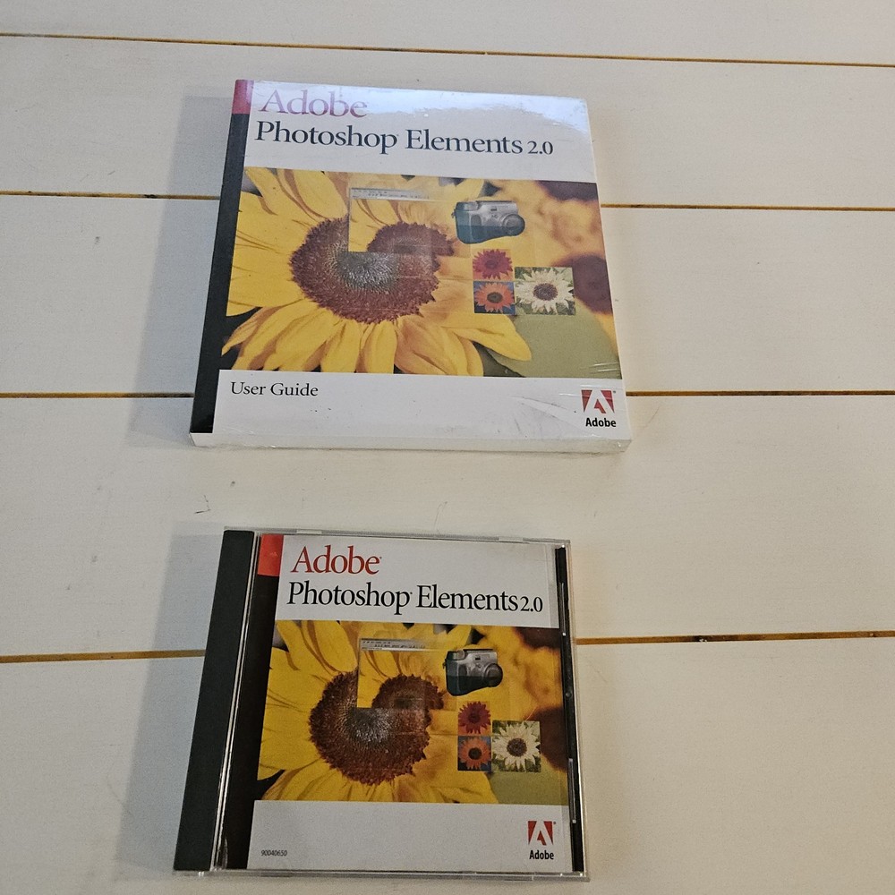 Adobe Photoshop Elements 2.0, Sealed User Guide, Cd And Case Great Shape + Lic