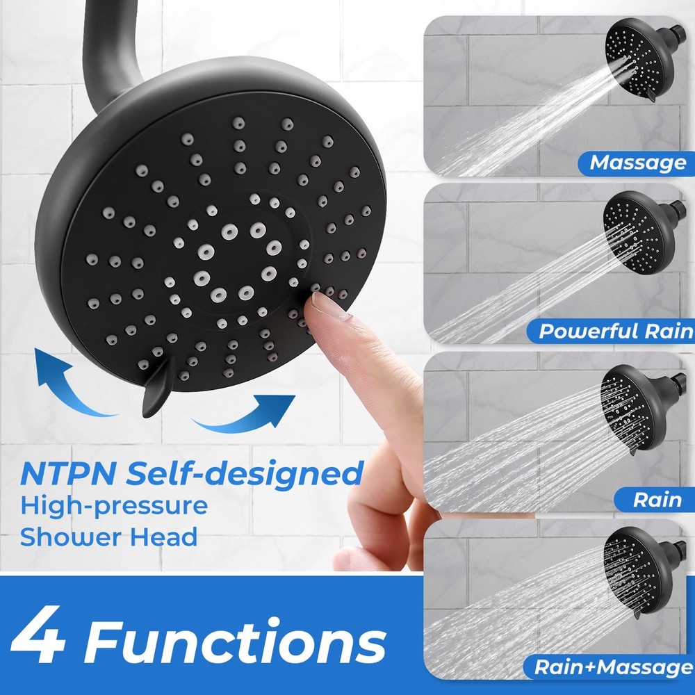 Dual Shower Head for Couples - High Pressure Adjustable Two Showerhead System...