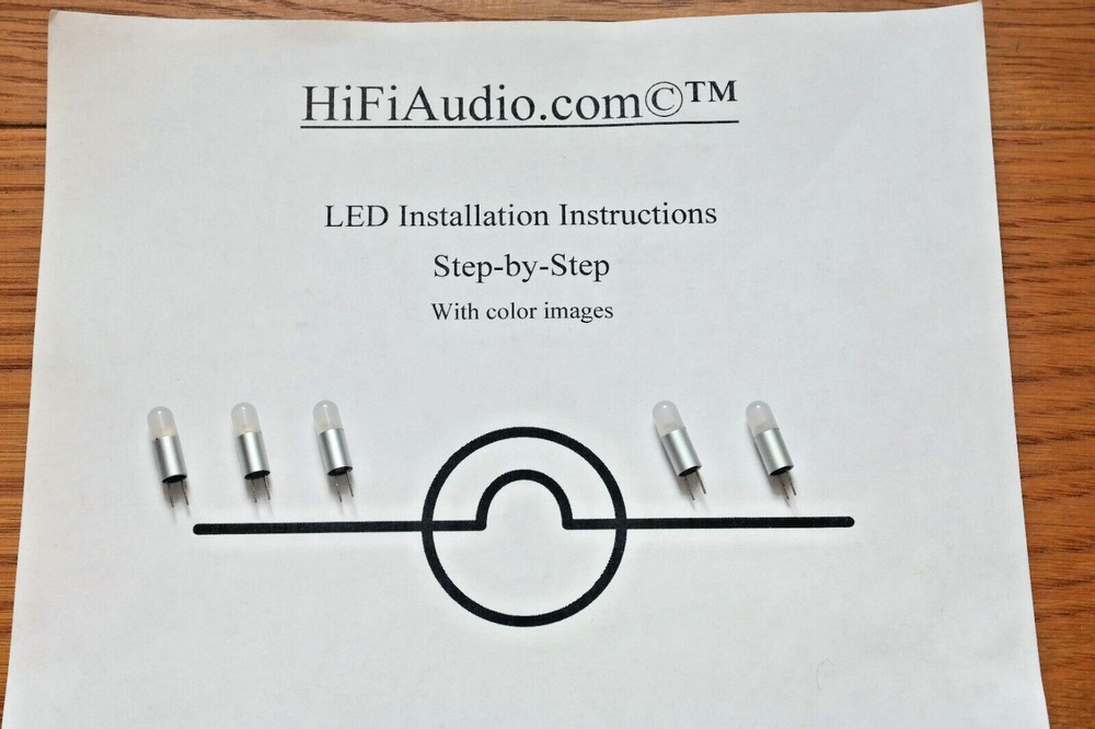 McIntosh MCD7009 Preamp Faceplate LED Lamps bulbs lights  Kit set + Instructions