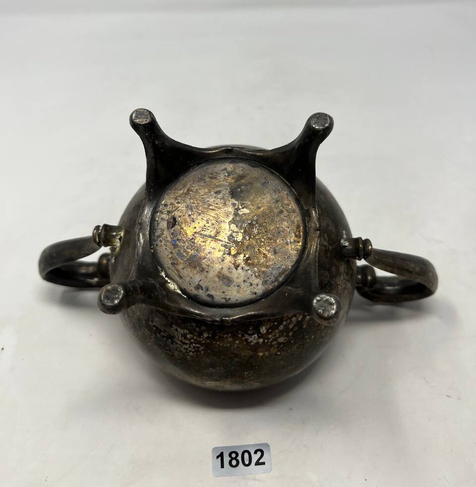 Vintage Silverplate Footed Sugar Bowl