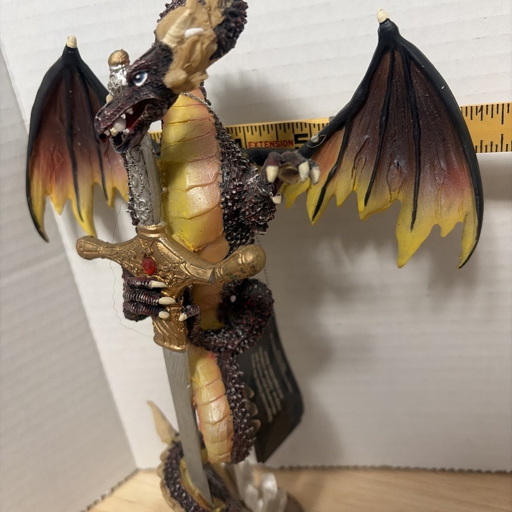 Sword in Stone Dragon Statue Figurine