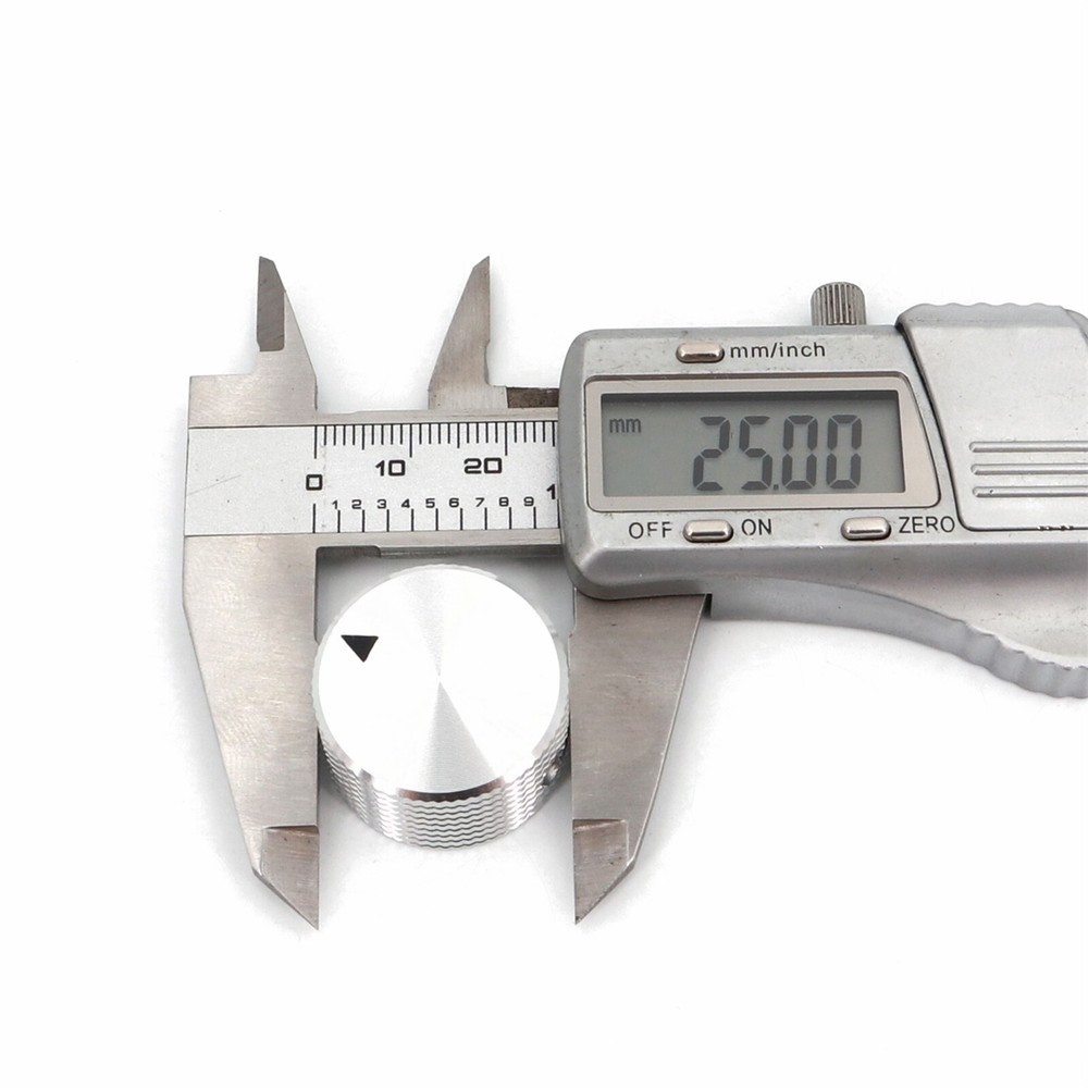 10PCS SOLID Aluminum Amplifier Control VOLUME Rotary Cap Potentiometer Knob 6mm