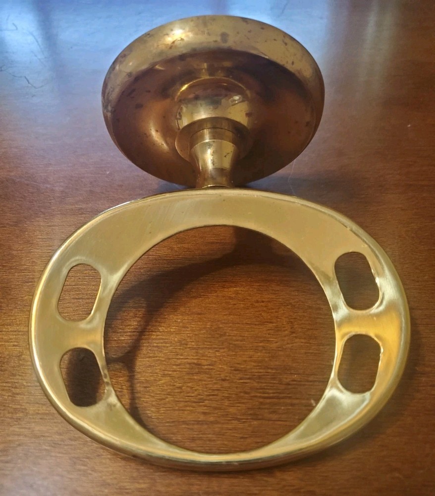 Vintage Brass Toothbrush Holder Wall Mount (Missing Bracket)