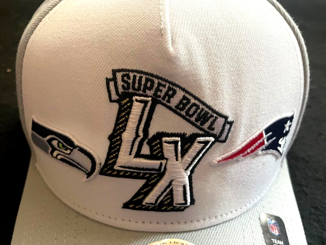 2026 NFL Super Bowl 60 Dueling Team Logos Seattle Patriots 9Forty by New Era